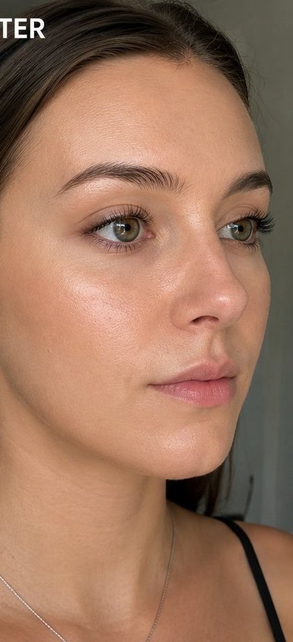 Skin after applying L'OCÉAN Perfection Make-up Base
